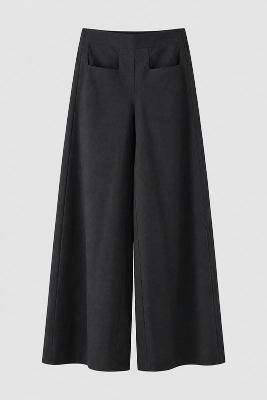Tokyo wide leg trousers with geometric cuts
