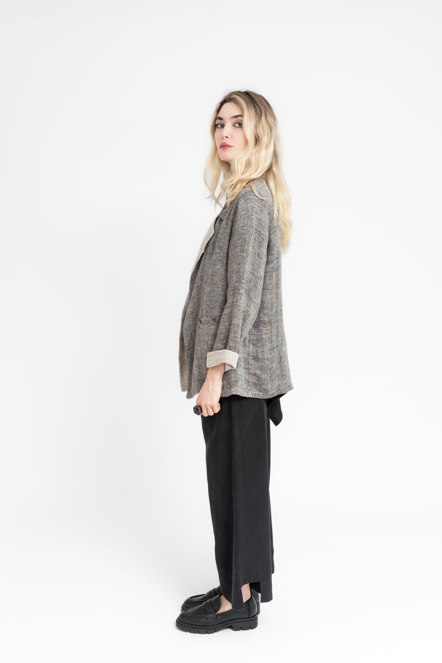 Sunvar blazer with asymmetric lapels