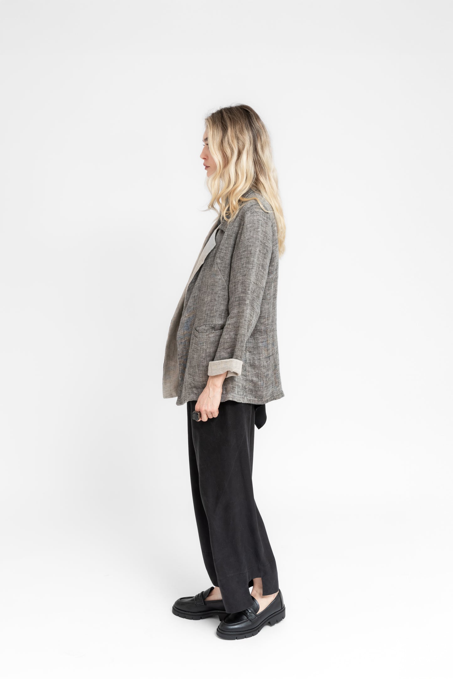 Sunvar blazer with asymmetric lapels