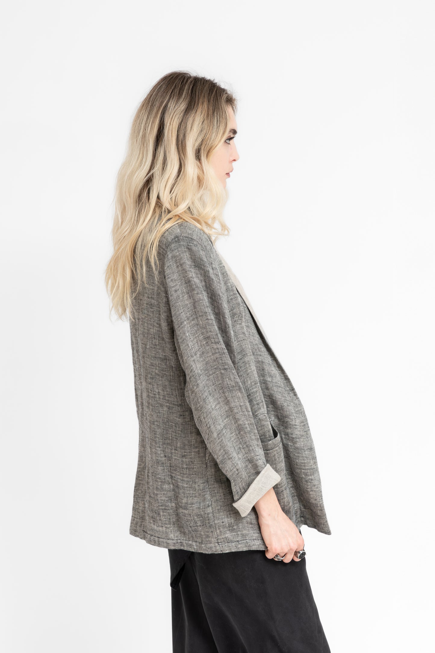 Sunvar blazer with asymmetric lapels
