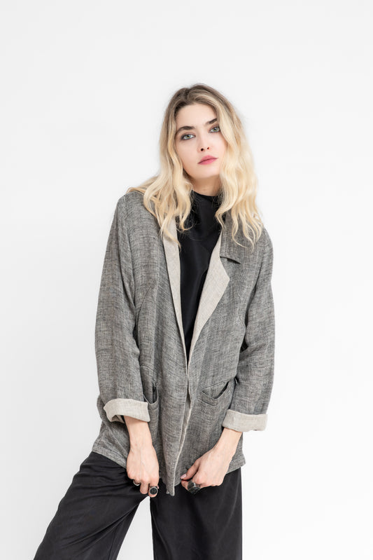 Sunvar blazer with asymmetric lapels