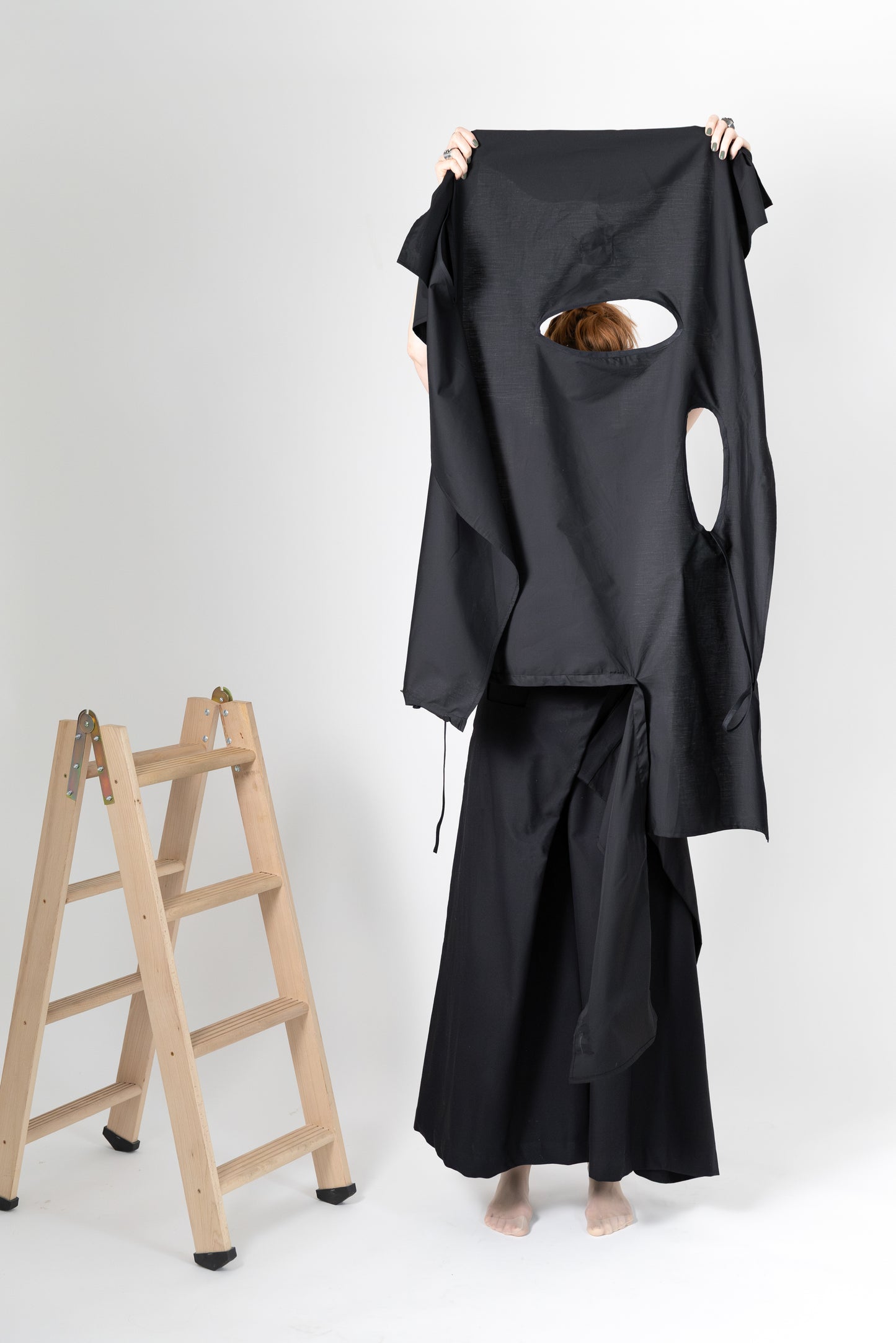 Folded Avant-Garde zero-waste design top or vest