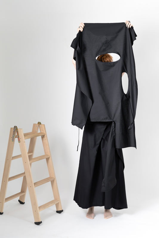 Folded Avant-Garde zero-waste design top or vest