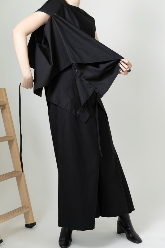 Folded Avant-Garde zero-waste design top or vest