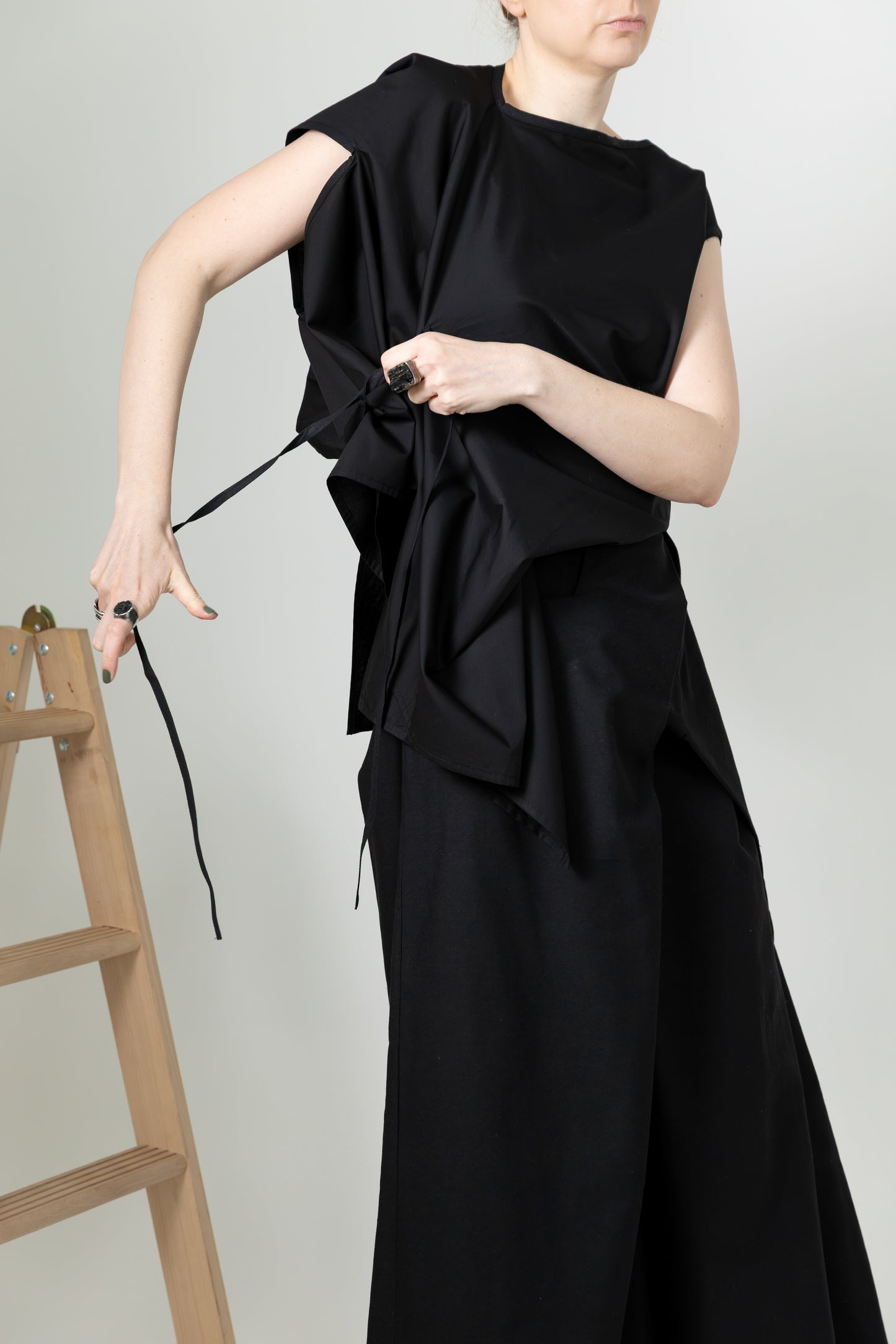 Folded Avant-Garde zero-waste design top or vest
