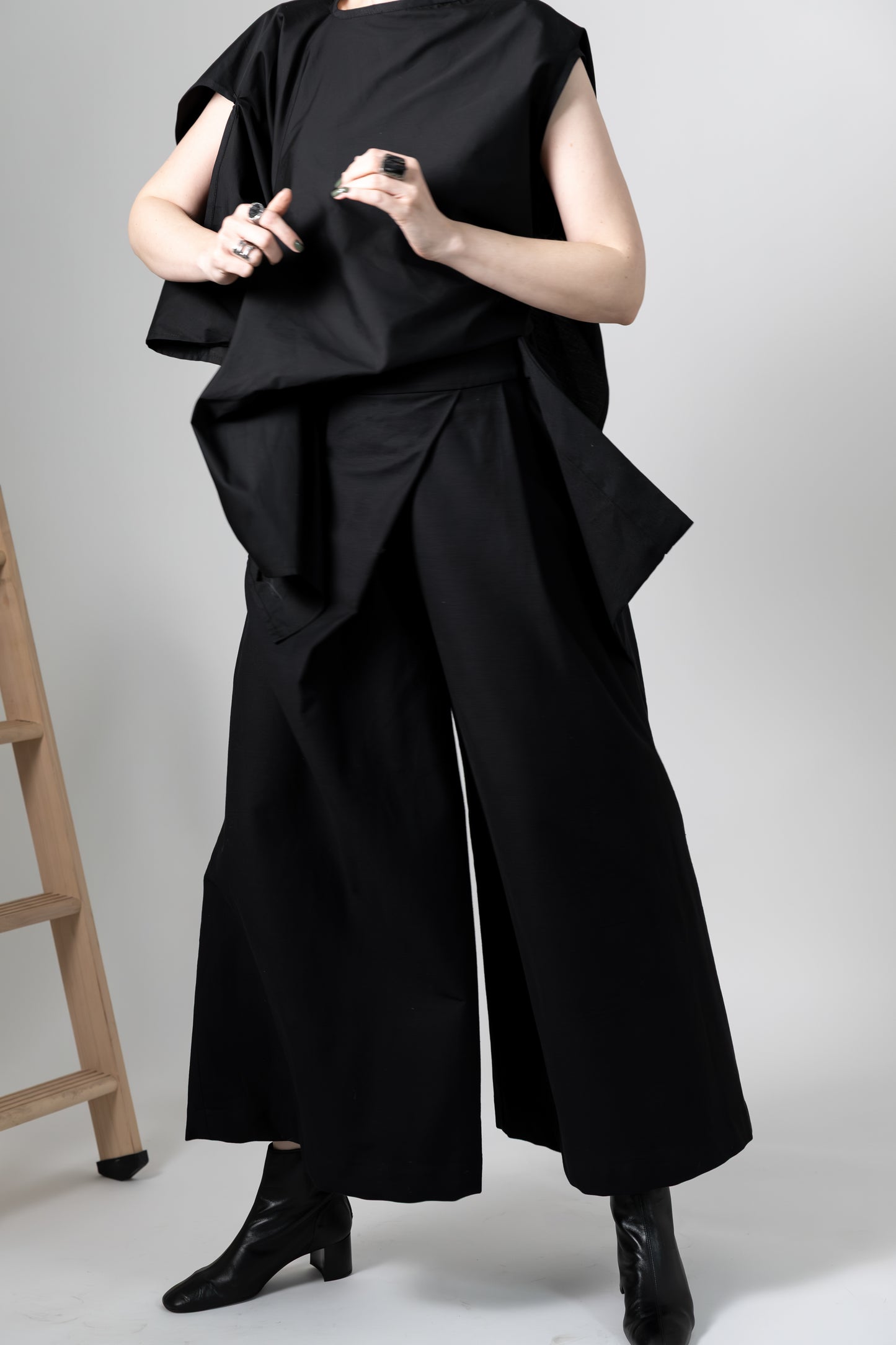 Folded Avant-Garde zero-waste design top or vest