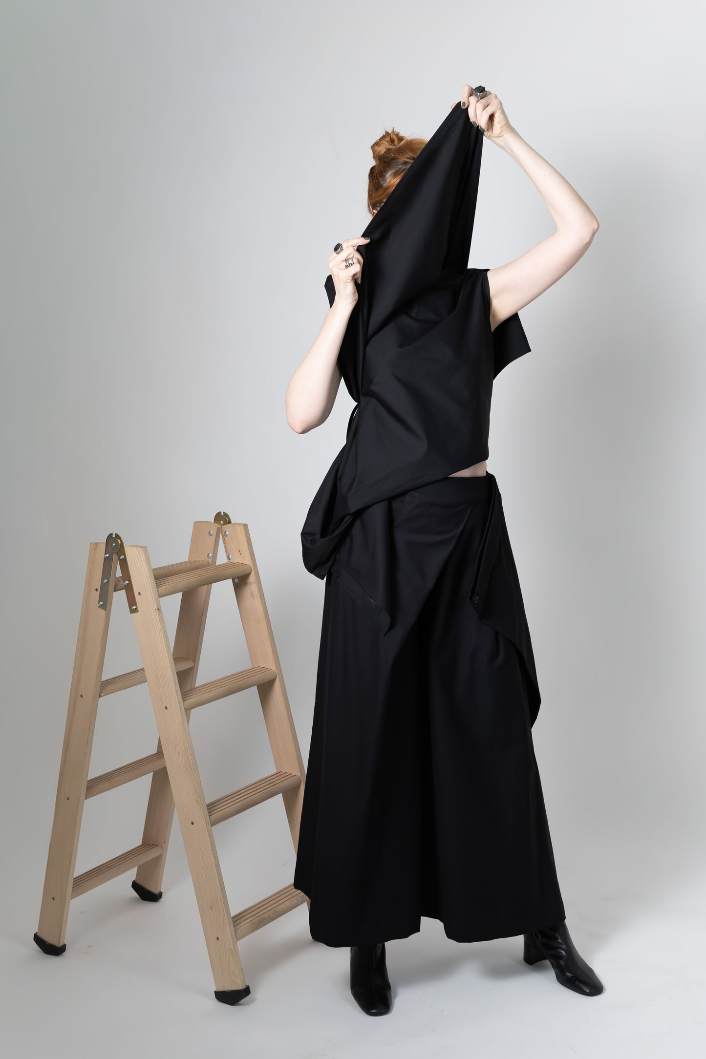 Folded Avant-Garde zero-waste design top or vest