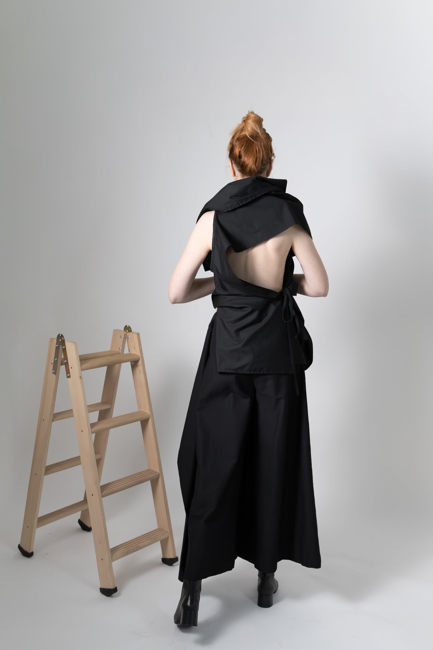 Folded Avant-Garde zero-waste design top or vest