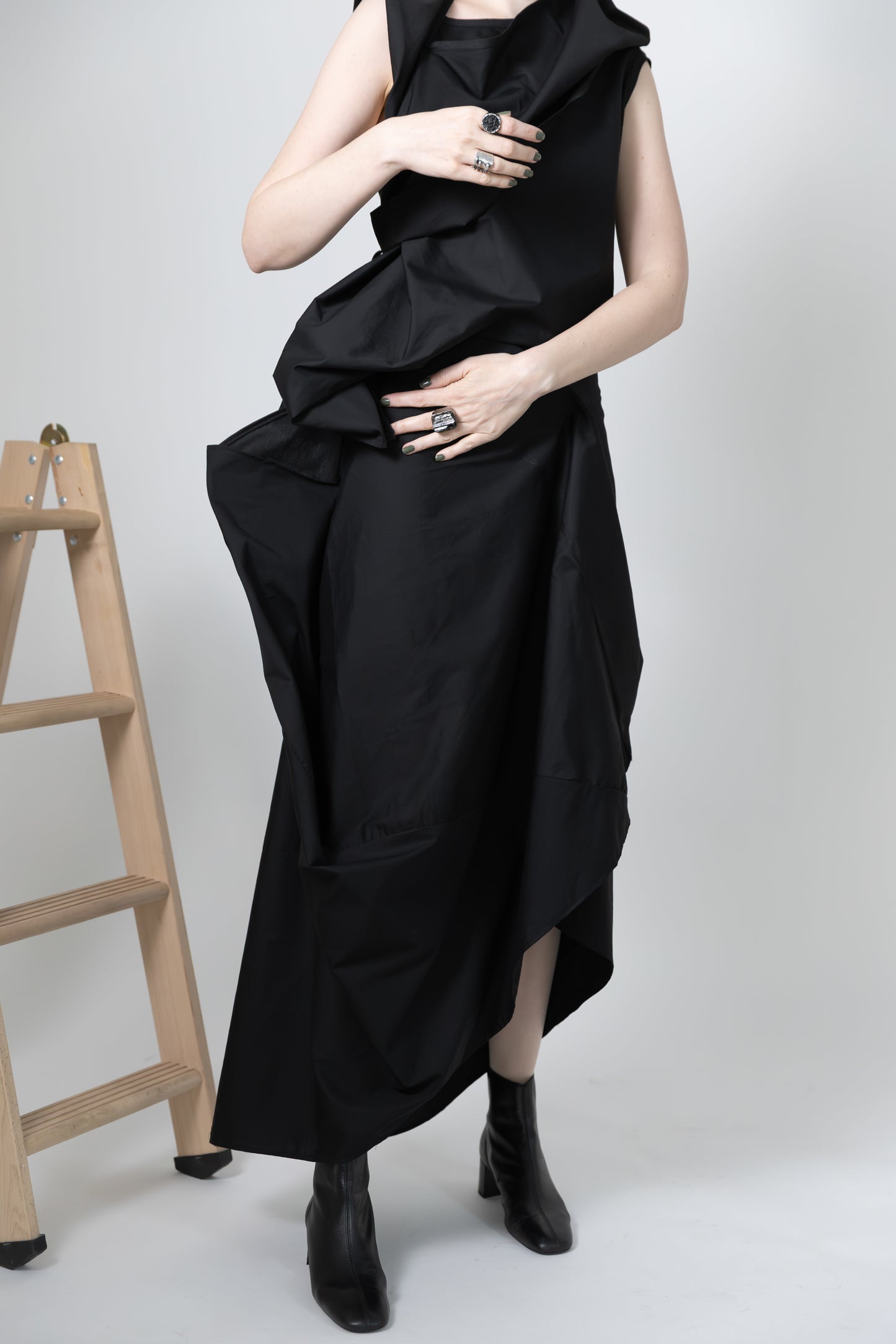 Folded Avant-Garde zero-waste design top or vest