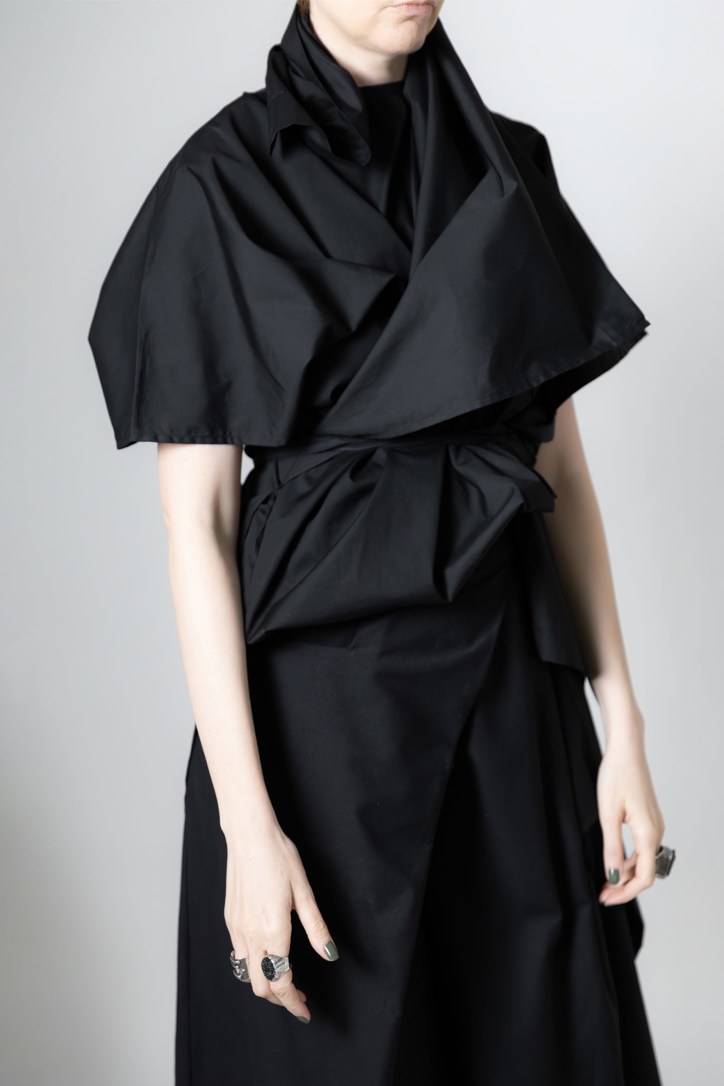 Quiet Rectangle Oversized Multi-Way Cotton Dress