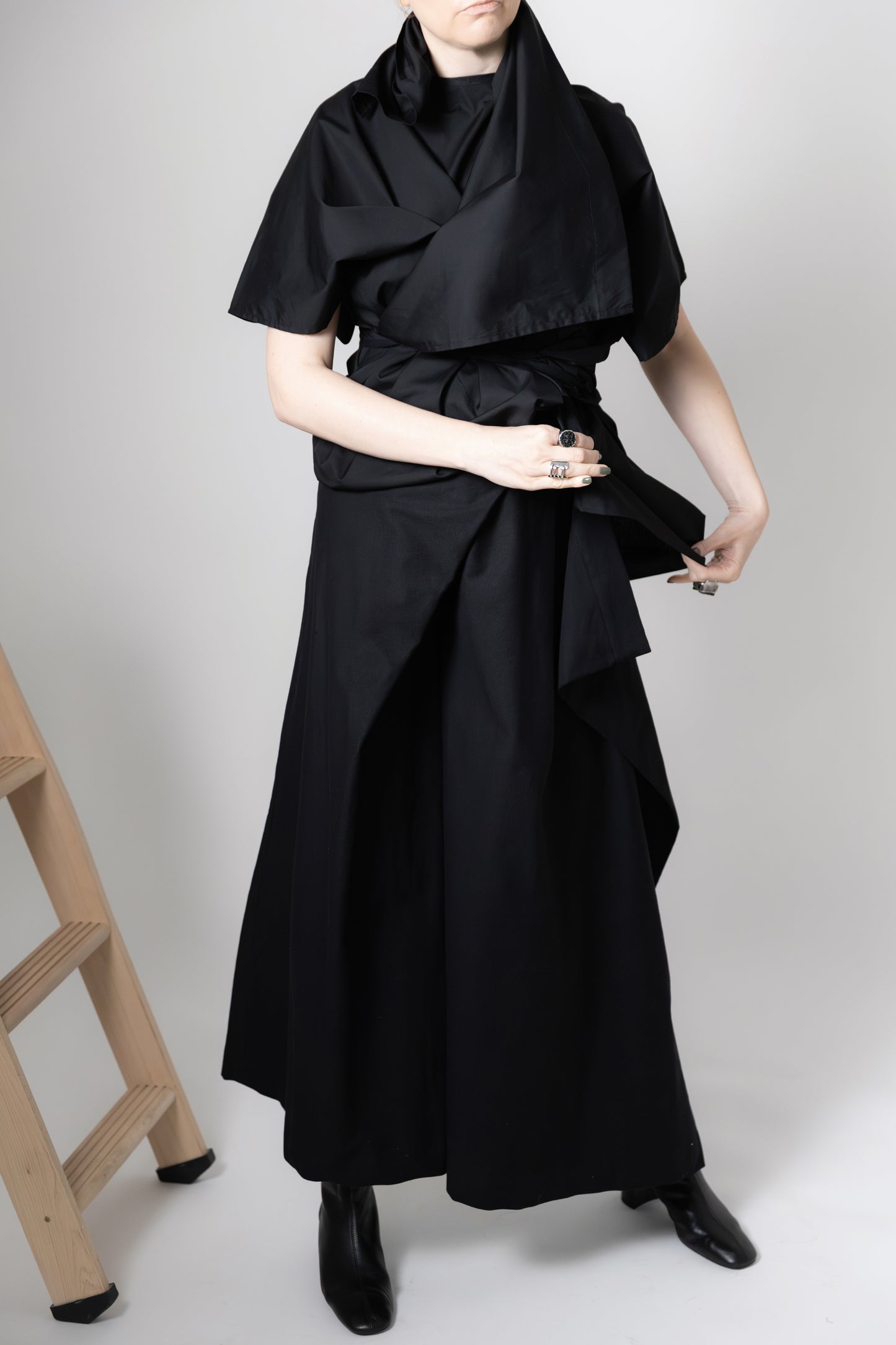 Quiet Rectangle Oversized Multi-Way Cotton Dress