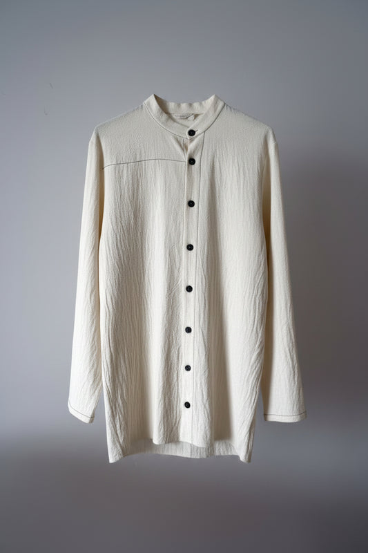 Sandstorm shirt textured cotton canvas with contrast lines