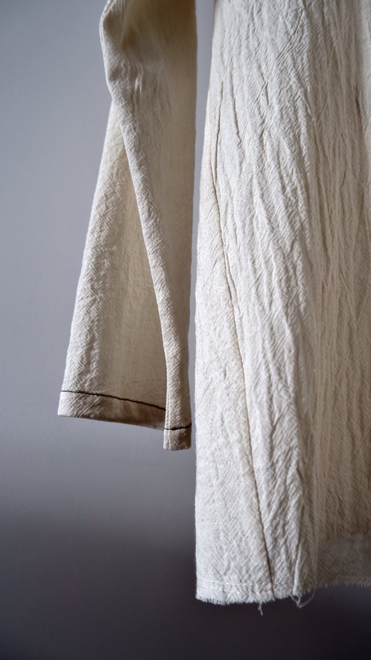 Sandstorm shirt textured cotton canvas with contrast lines
