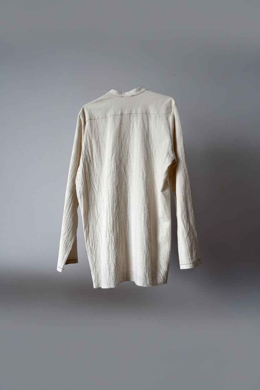 Sandstorm shirt textured cotton canvas with contrast lines