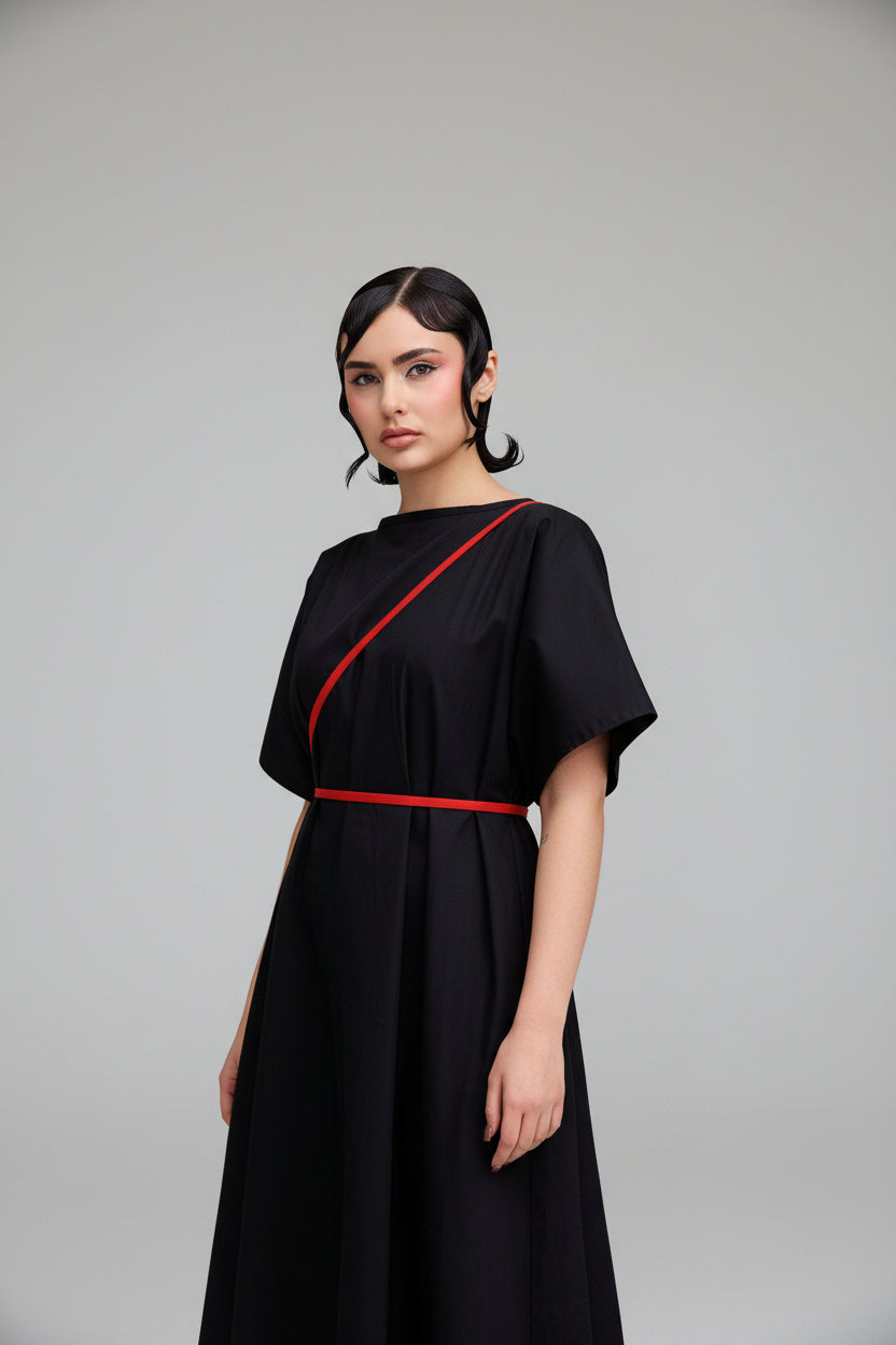 Quiet Rectangle Oversized Multi-Way Baumwollkleid