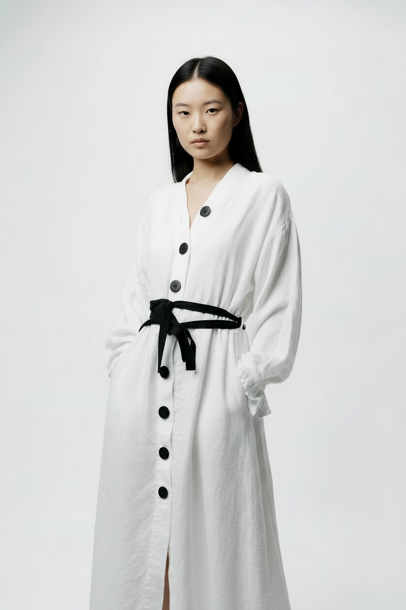 Kirumono kimono shirtdress with straps to wrap around your body