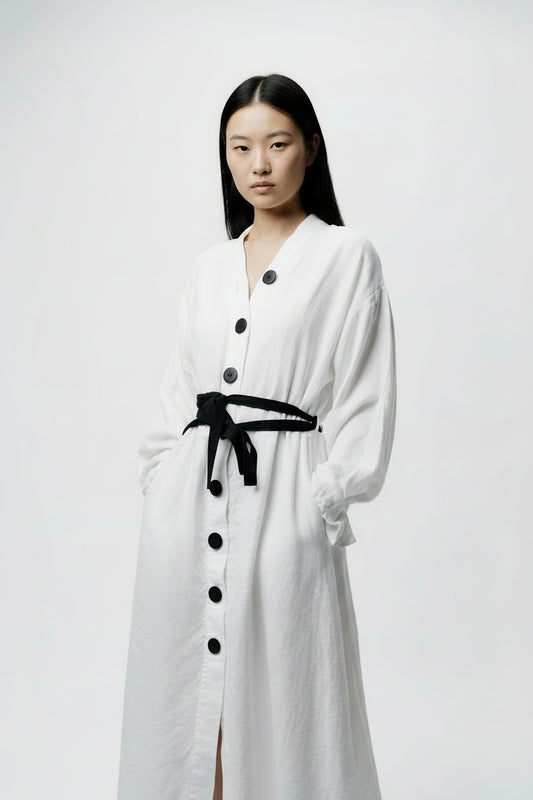 Kirumono kimono shirtdress with straps to wrap around your body