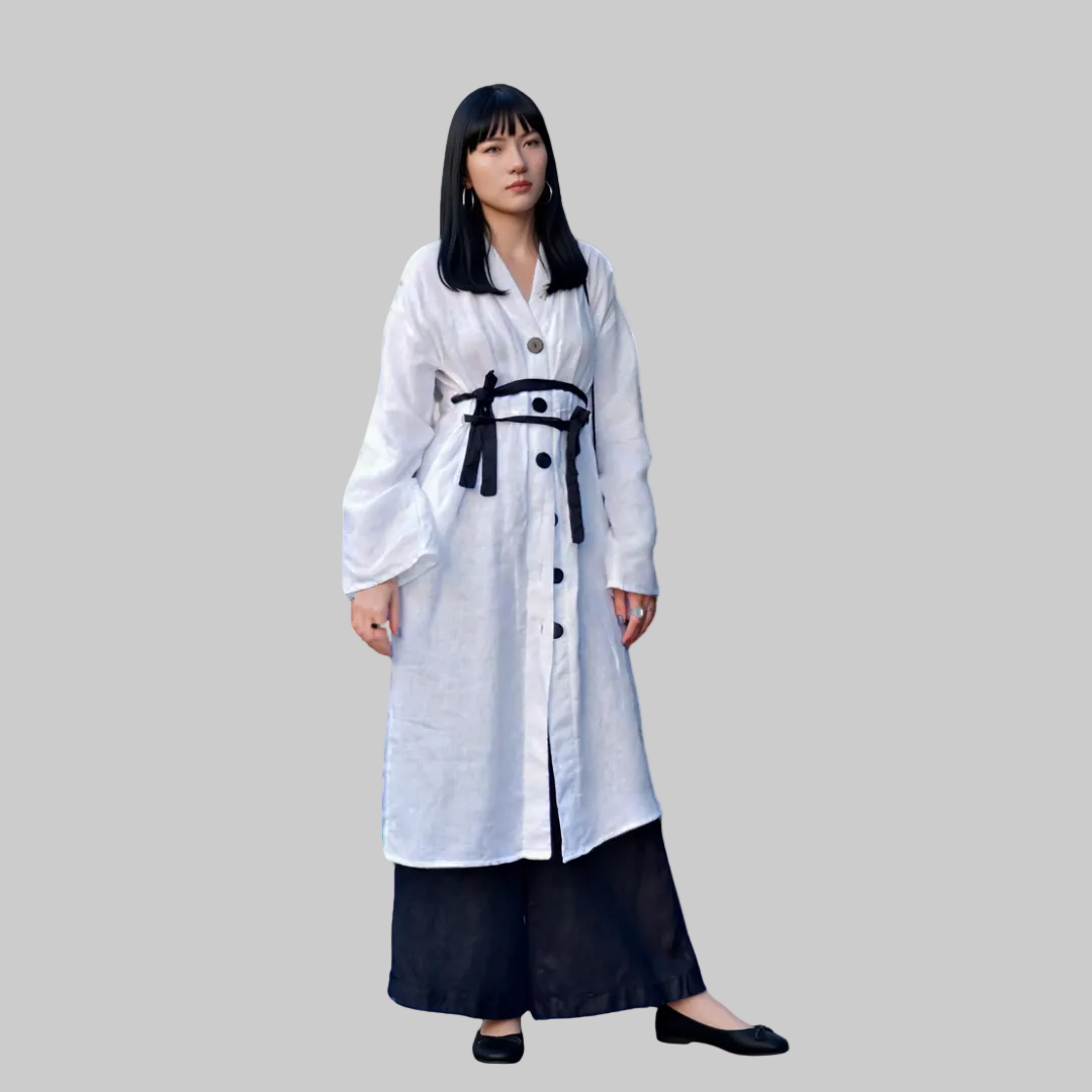 Kirumono kimono shirtdress with straps to wrap around your body