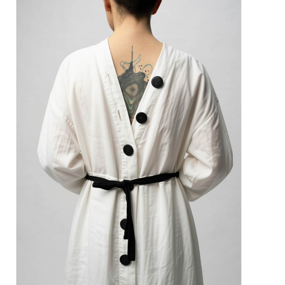 Kirumono kimono shirtdress with straps to wrap around your body